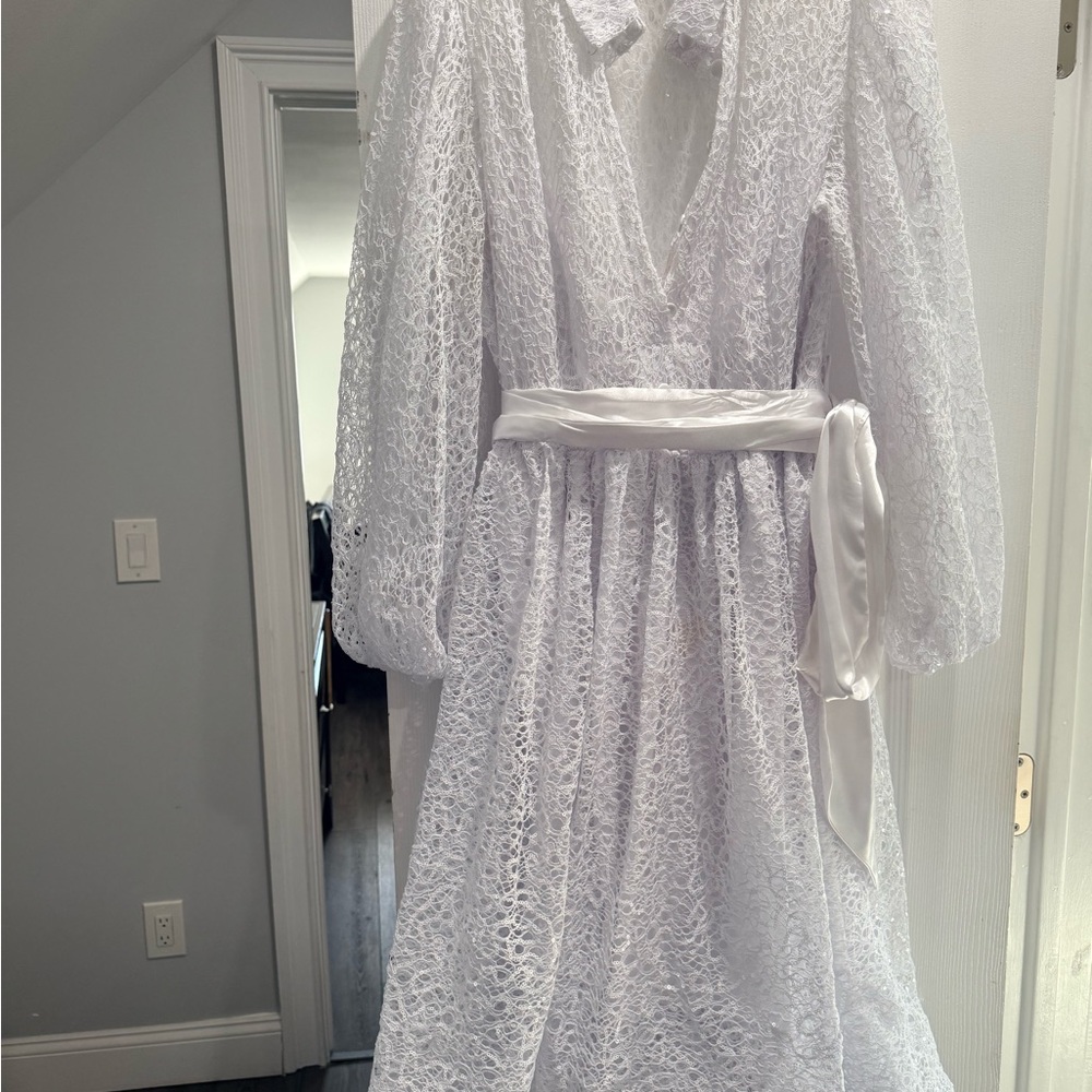 Terramina White Lace Dress